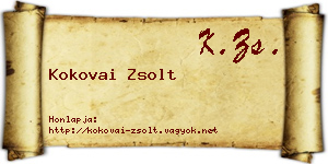 Kokovai Zsolt névjegykártya
